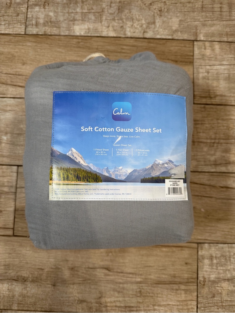 Soft Cotton Gauze Sheet Set - Stone Gray